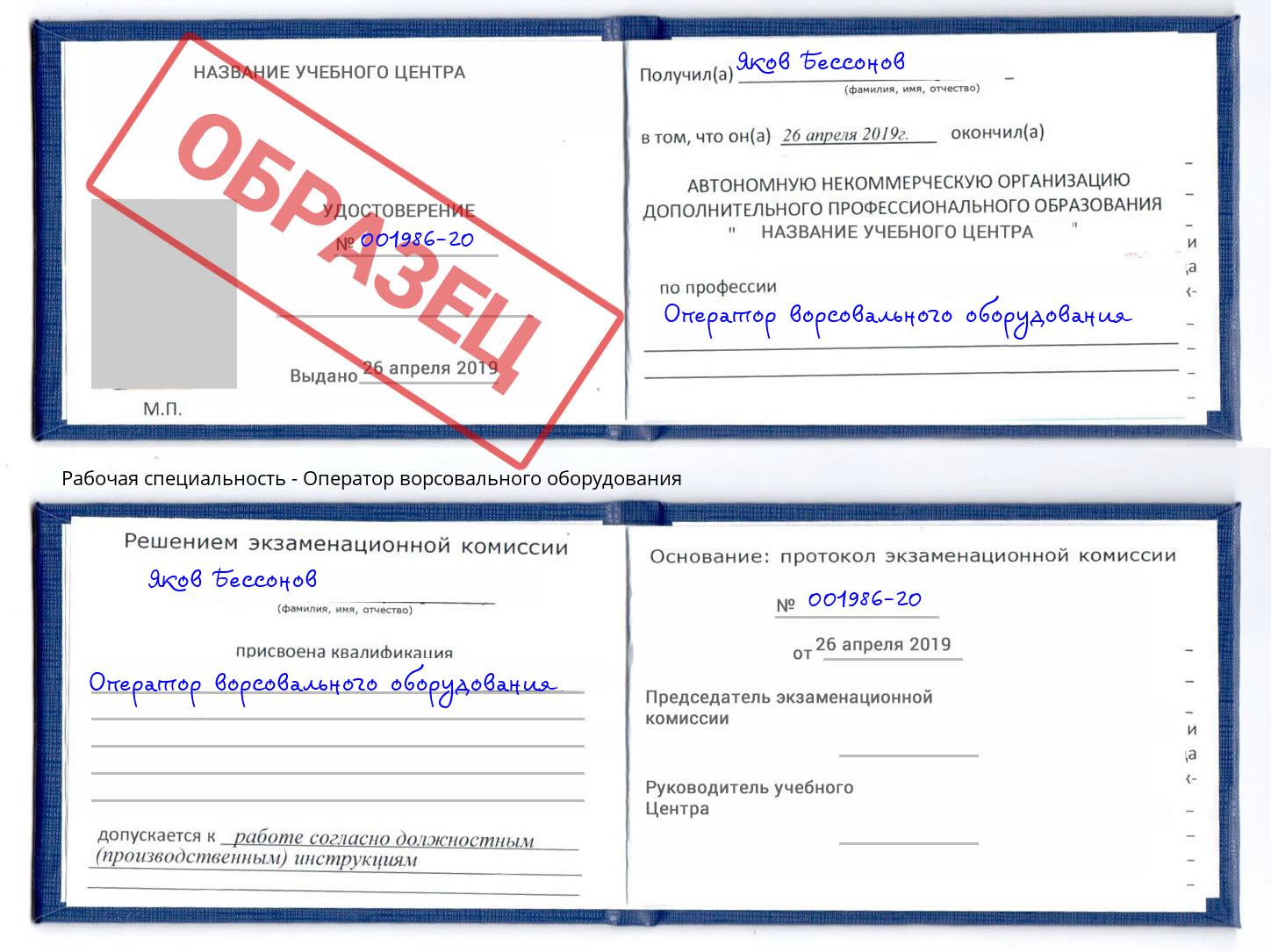 Оператор ворсовального оборудования Пятигорск